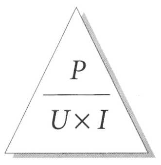 Formule wattage berekenen. P = U X I
